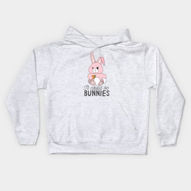 It Must Be Bunnies! Kids Hoodie by likeapeach